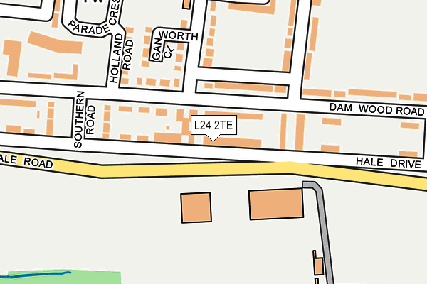 L24 2TE map - OS OpenMap – Local (Ordnance Survey)