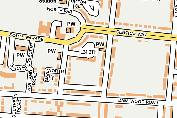 L24 2TH map - OS OpenMap – Local (Ordnance Survey)