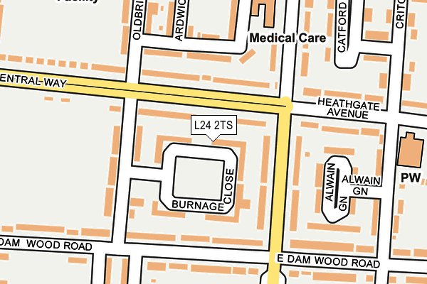 L24 2TS map - OS OpenMap – Local (Ordnance Survey)