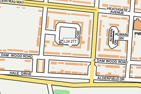 L24 2TT map - OS OpenMap – Local (Ordnance Survey)