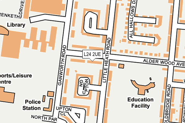 L24 2UE map - OS OpenMap – Local (Ordnance Survey)