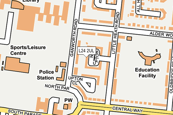 L24 2UL map - OS OpenMap – Local (Ordnance Survey)