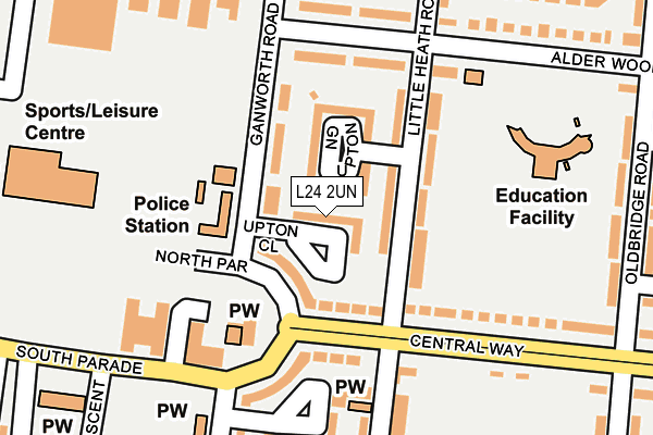 L24 2UN map - OS OpenMap – Local (Ordnance Survey)