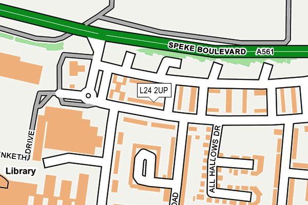 L24 2UP map - OS OpenMap – Local (Ordnance Survey)