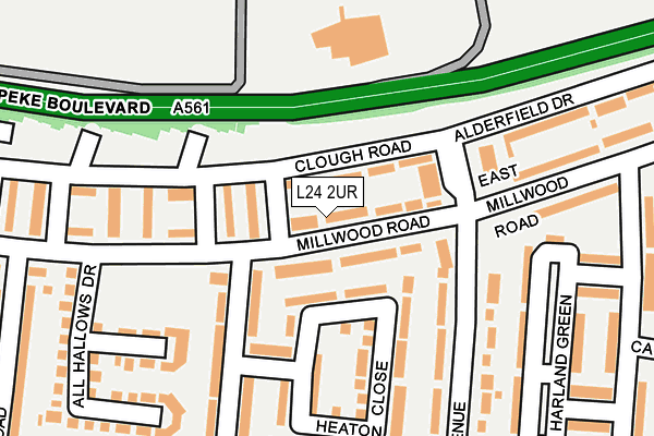 L24 2UR map - OS OpenMap – Local (Ordnance Survey)
