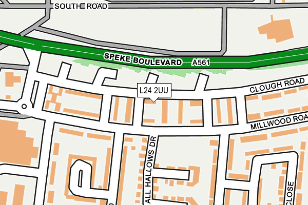 L24 2UU map - OS OpenMap – Local (Ordnance Survey)