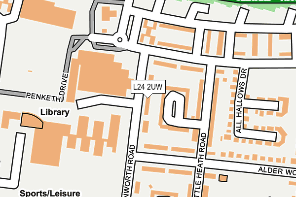 L24 2UW map - OS OpenMap – Local (Ordnance Survey)