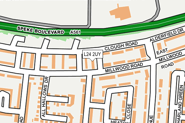 L24 2UY map - OS OpenMap – Local (Ordnance Survey)