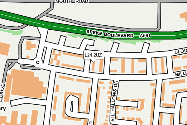 L24 2UZ map - OS OpenMap – Local (Ordnance Survey)