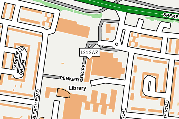 L24 2WZ map - OS OpenMap – Local (Ordnance Survey)