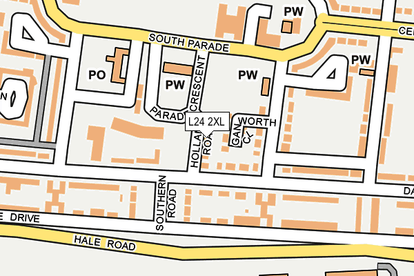 L24 2XL map - OS OpenMap – Local (Ordnance Survey)