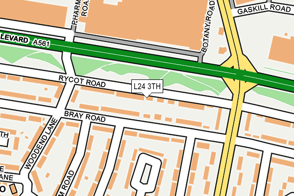 L24 3TH map - OS OpenMap – Local (Ordnance Survey)