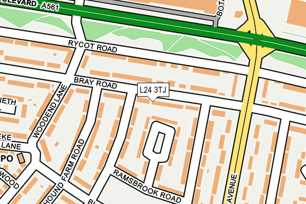 L24 3TJ map - OS OpenMap – Local (Ordnance Survey)