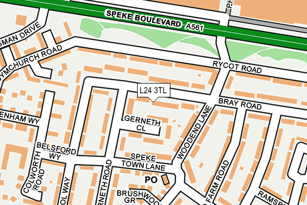 L24 3TL map - OS OpenMap – Local (Ordnance Survey)