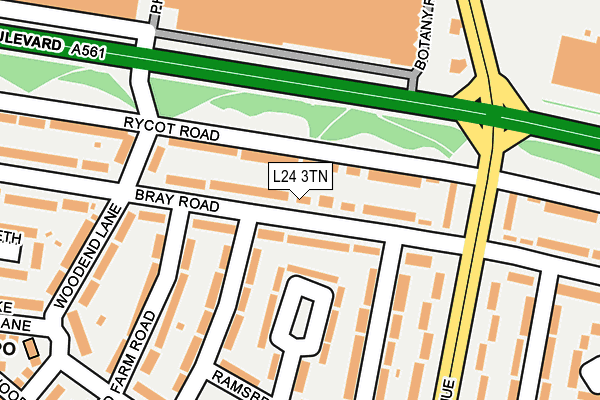 L24 3TN map - OS OpenMap – Local (Ordnance Survey)