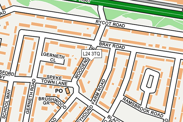 L24 3TQ map - OS OpenMap – Local (Ordnance Survey)