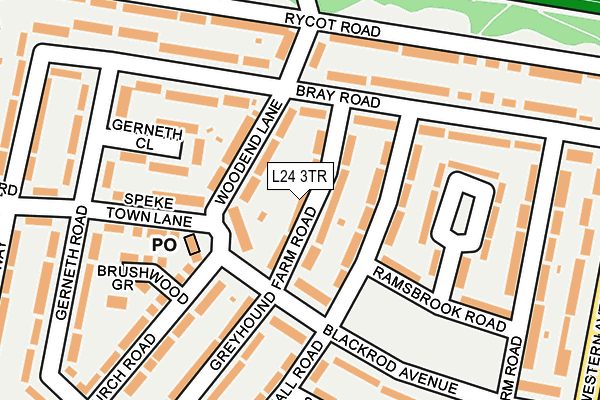 L24 3TR map - OS OpenMap – Local (Ordnance Survey)