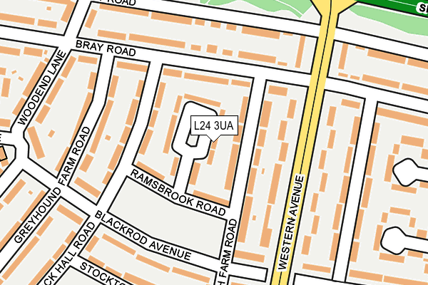 L24 3UA map - OS OpenMap – Local (Ordnance Survey)