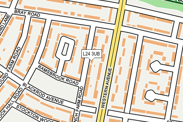 L24 3UB map - OS OpenMap – Local (Ordnance Survey)