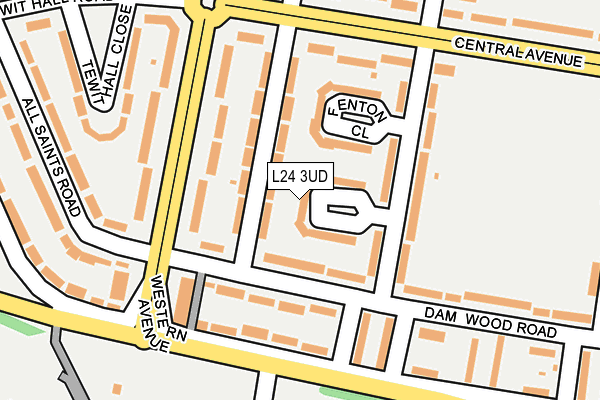 L24 3UD map - OS OpenMap – Local (Ordnance Survey)