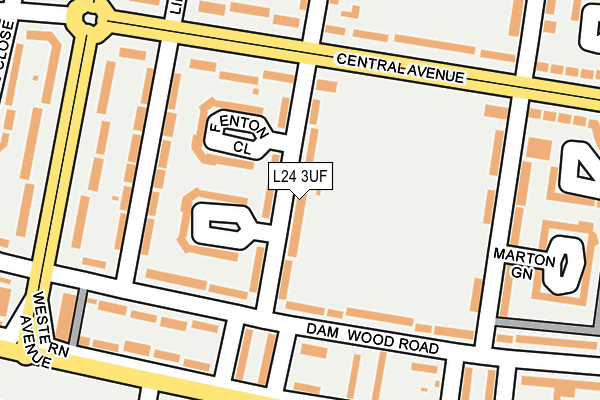 L24 3UF map - OS OpenMap – Local (Ordnance Survey)