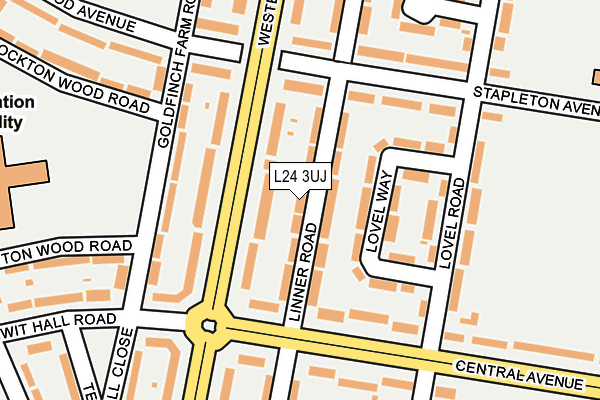 L24 3UJ map - OS OpenMap – Local (Ordnance Survey)