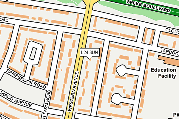 L24 3UN map - OS OpenMap – Local (Ordnance Survey)