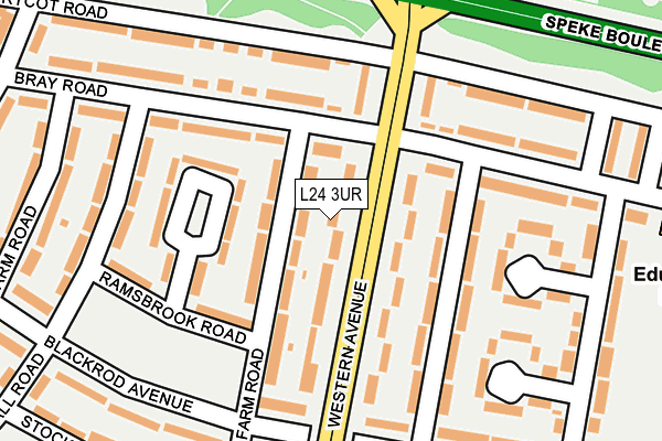 L24 3UR map - OS OpenMap – Local (Ordnance Survey)