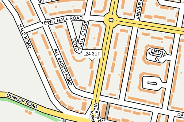 L24 3UT map - OS OpenMap – Local (Ordnance Survey)