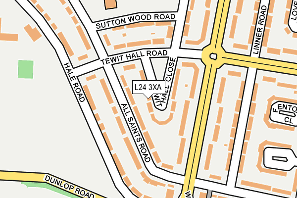 L24 3XA map - OS OpenMap – Local (Ordnance Survey)