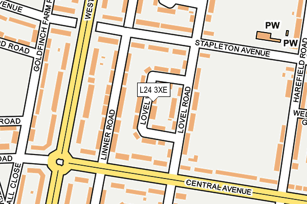 L24 3XE map - OS OpenMap – Local (Ordnance Survey)