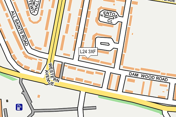 L24 3XF map - OS OpenMap – Local (Ordnance Survey)