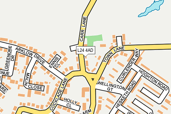 L24 4AD map - OS OpenMap – Local (Ordnance Survey)