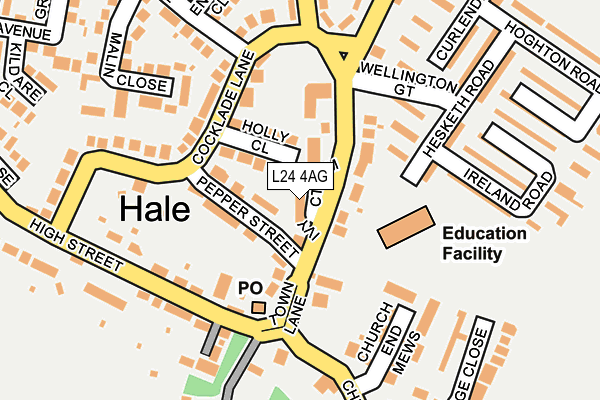 L24 4AG map - OS OpenMap – Local (Ordnance Survey)