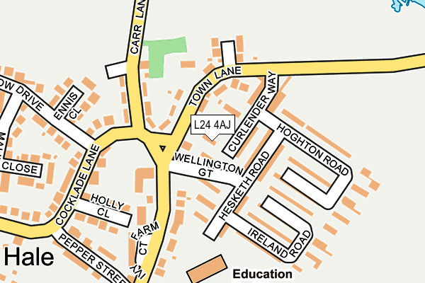 L24 4AJ map - OS OpenMap – Local (Ordnance Survey)