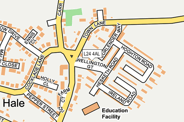 L24 4AL map - OS OpenMap – Local (Ordnance Survey)