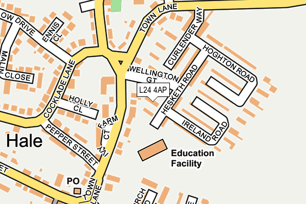 L24 4AP map - OS OpenMap – Local (Ordnance Survey)