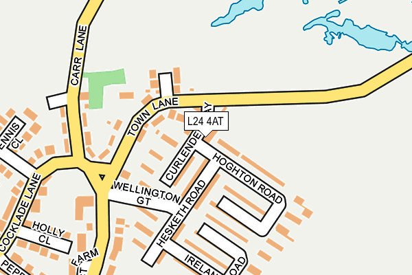 L24 4AT map - OS OpenMap – Local (Ordnance Survey)