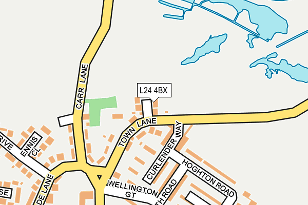 L24 4BX map - OS OpenMap – Local (Ordnance Survey)