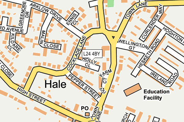 L24 4BY map - OS OpenMap – Local (Ordnance Survey)