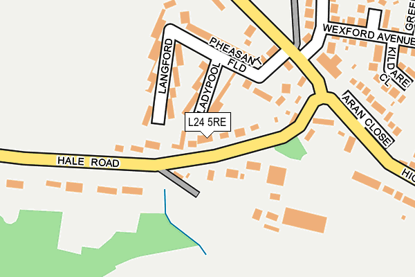 L24 5RE map - OS OpenMap – Local (Ordnance Survey)