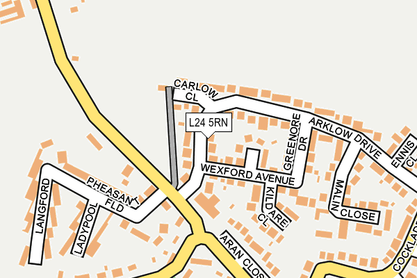 L24 5RN map - OS OpenMap – Local (Ordnance Survey)