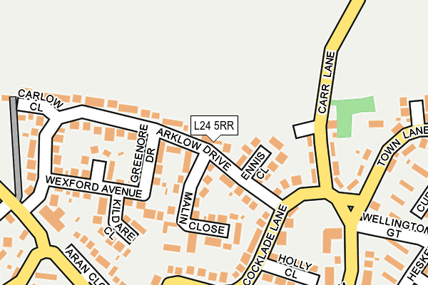 L24 5RR map - OS OpenMap – Local (Ordnance Survey)