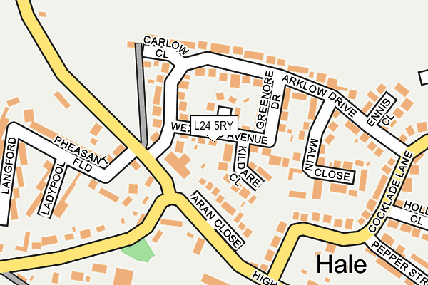 L24 5RY map - OS OpenMap – Local (Ordnance Survey)