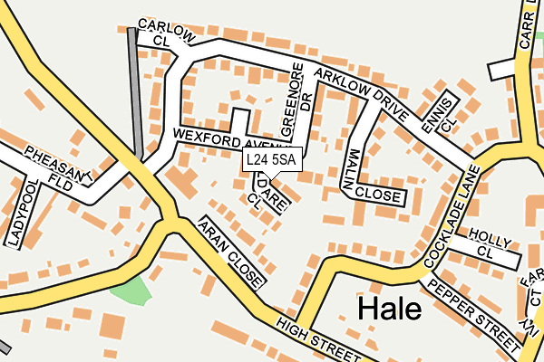 L24 5SA map - OS OpenMap – Local (Ordnance Survey)