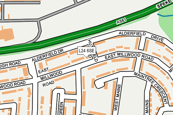 L24 6SE map - OS OpenMap – Local (Ordnance Survey)