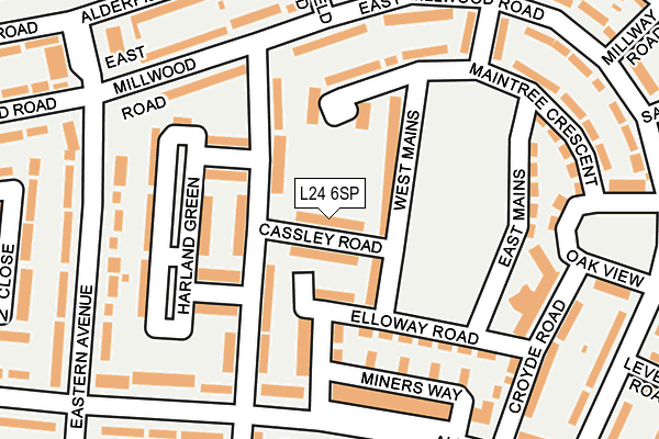 L24 6SP map - OS OpenMap – Local (Ordnance Survey)