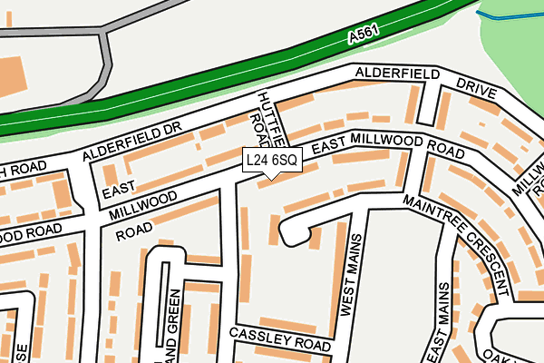 L24 6SQ map - OS OpenMap – Local (Ordnance Survey)