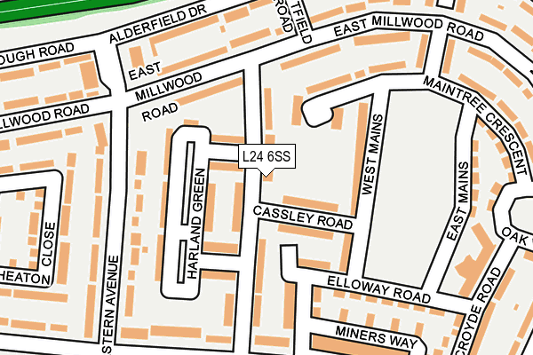 L24 6SS map - OS OpenMap – Local (Ordnance Survey)