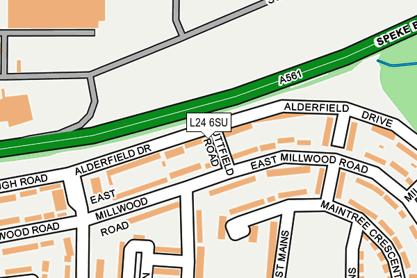 L24 6SU map - OS OpenMap – Local (Ordnance Survey)